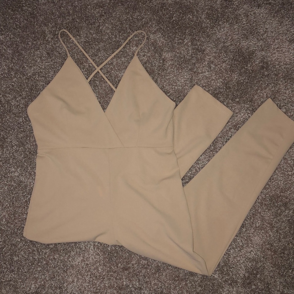 Cream Strappy Jumpsuit